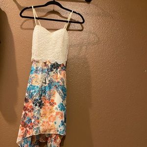 Floral high low dress